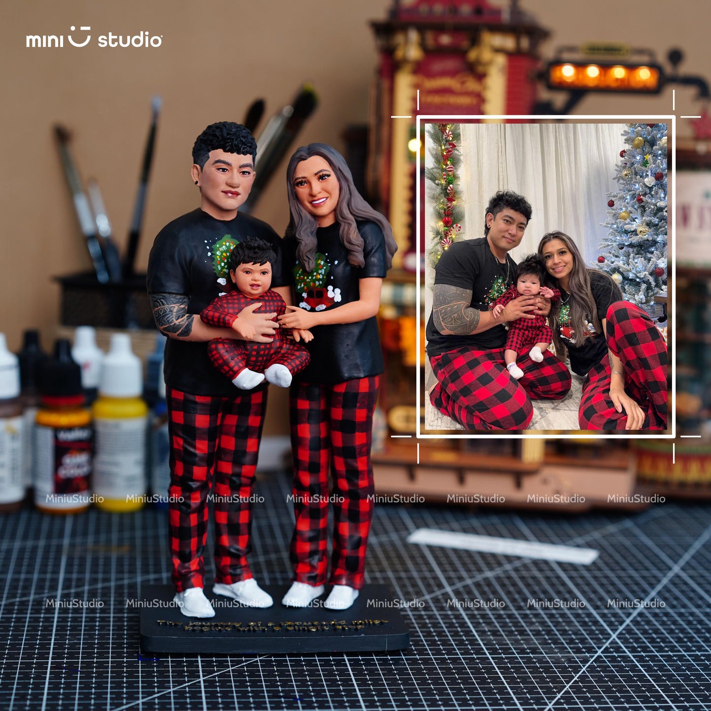 Personalized 3D Figurine: Custom Portrait, Bobblehead, Memorial Gift, Christmas Decoration