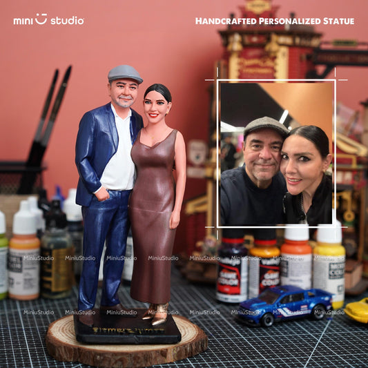 Custom 3D Couple Figurine - Anniversary Gift - Personalized Romantic Sculpture from Your Photo