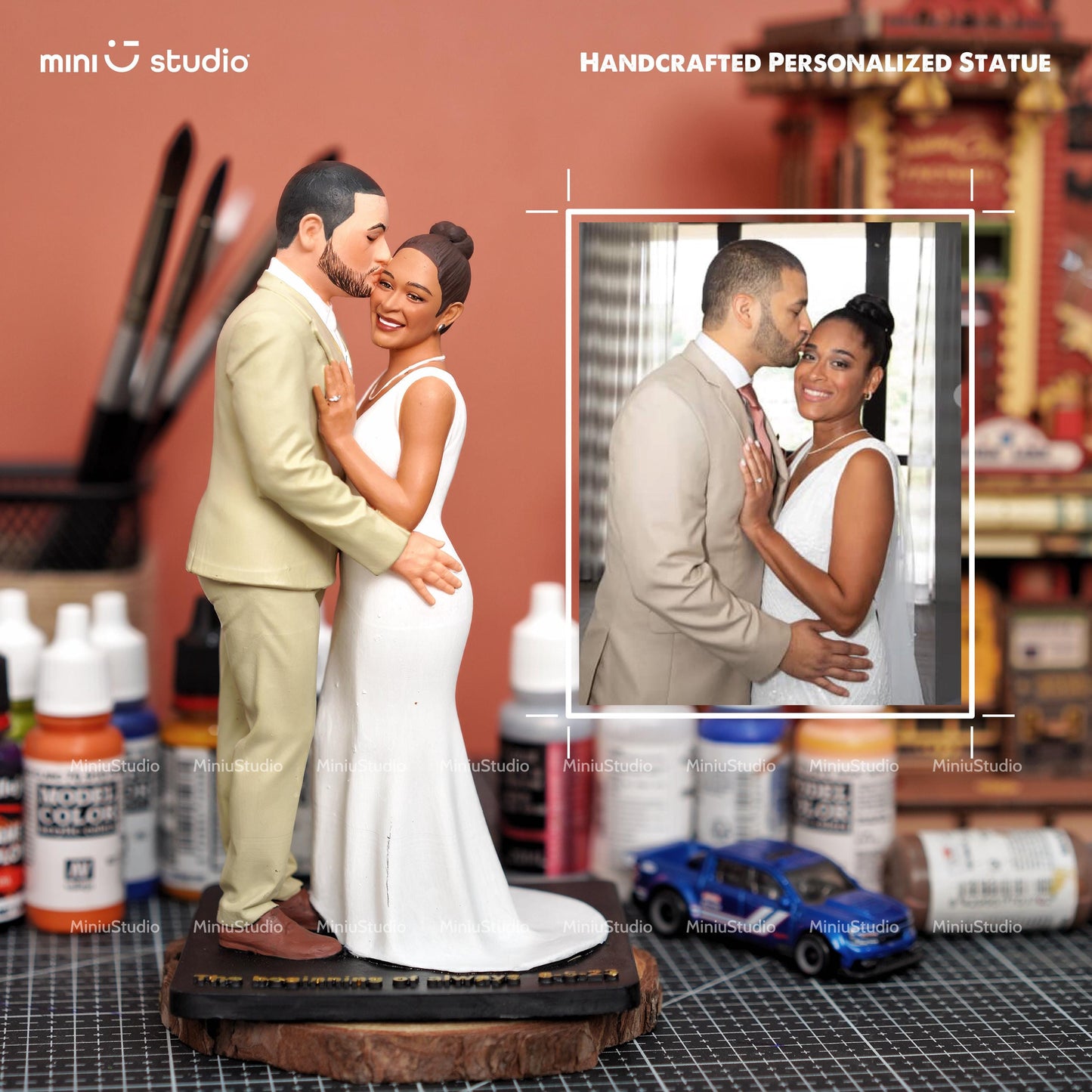 Custom 3D Couple Figurine - Anniversary Gift - Personalized Romantic Sculpture from Your Photo