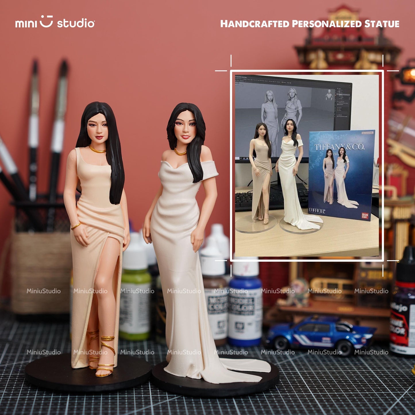 Personalized 3D Figurine: Custom Portrait, Bobblehead, Memorial Gift, Christmas Decoration