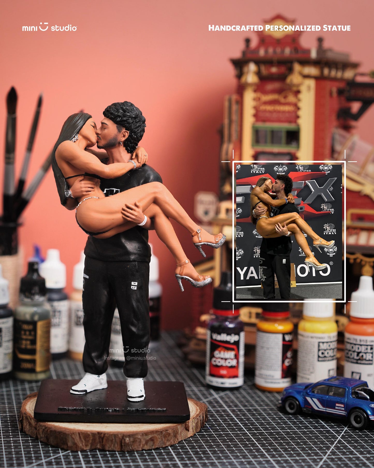 Personalized 3D Printed Portrait Statue: Custom Memorial Figurine for Weddings, Anniversaries & Birthdays