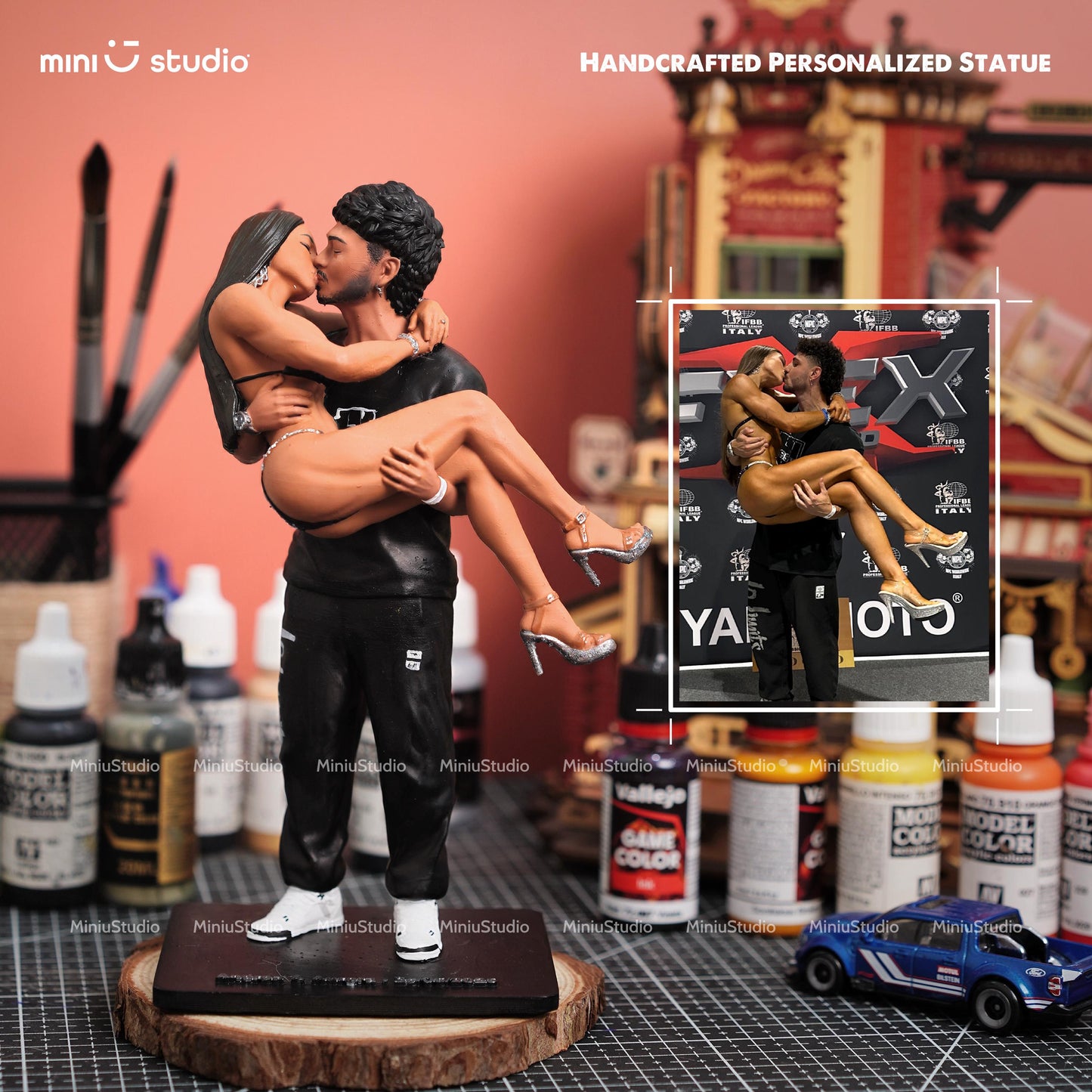 Custom 3D Couple Figurine - Anniversary Gift - Personalized Romantic Sculpture from Your Photo