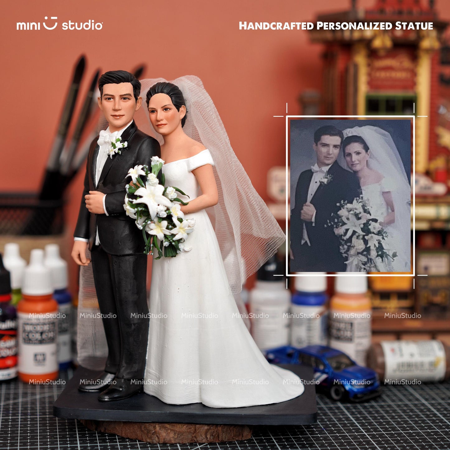 Custom 3D Couple Figurine - Anniversary Gift - Personalized Romantic Sculpture from Your Photo