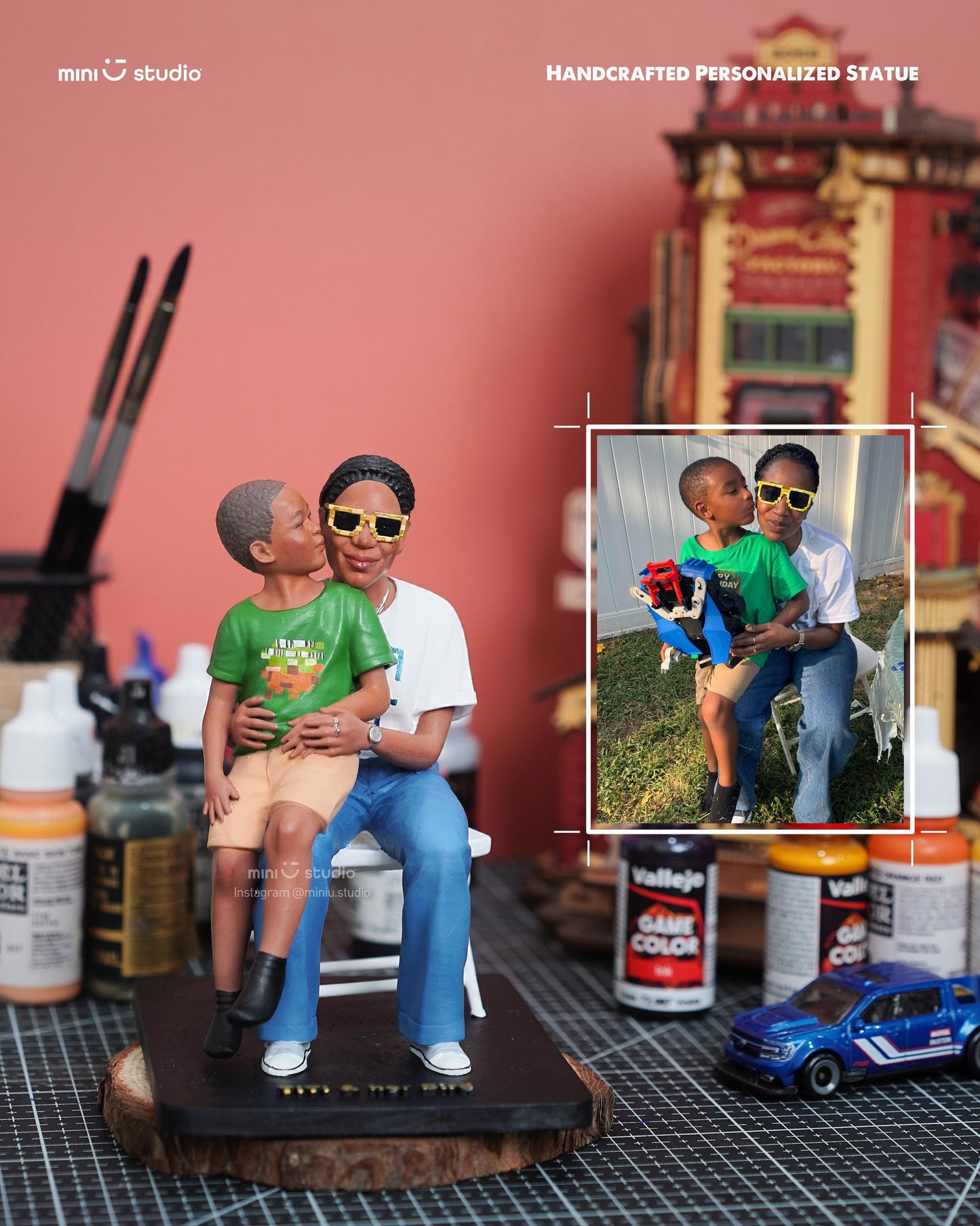 Personalized 3D Printed Portrait Statue: Custom Memorial Figurine for Weddings, Anniversaries & Birthdays